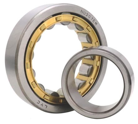 NU207EM LYC Steel Cage Cylindrical Roller Bearing For Heavy Load Rated Static Load Cor 48.0 KN