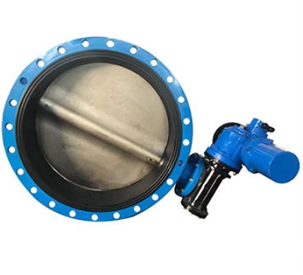 Metal Processing Electric Flange Butterfly Valve DN460MM PN 7Mpa Die Casting Spare Parts