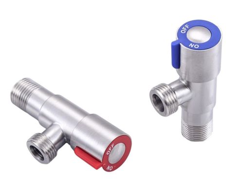 Customized Die Casting Angle Valve 201 Blue Wheel Copper Core Inner Dimension 18mm